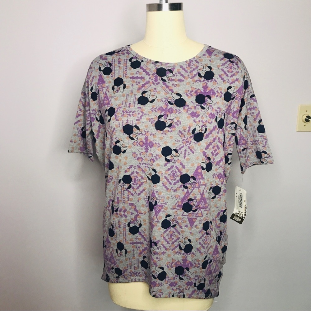 LuLaRoe Disney Boho Geometric Minnie Irma Top- XXS- NWT